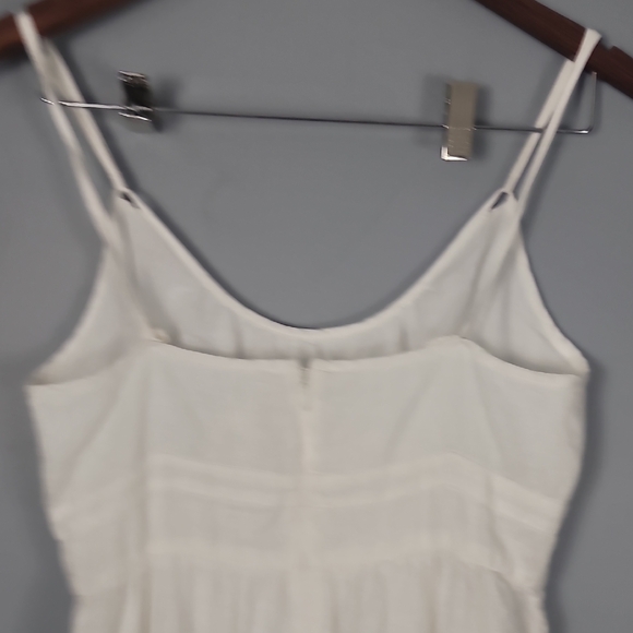 J.Crew Linen Elegant White Spaghetti Strap Lined Maxi Dress - Picture 9 of 9